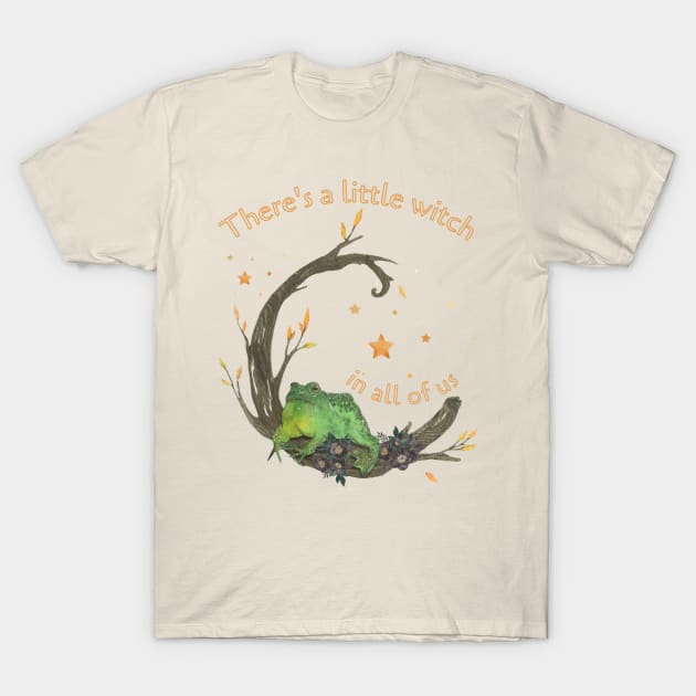 A Little Witch In All of Us Frog T-Shirt by MalibuSun